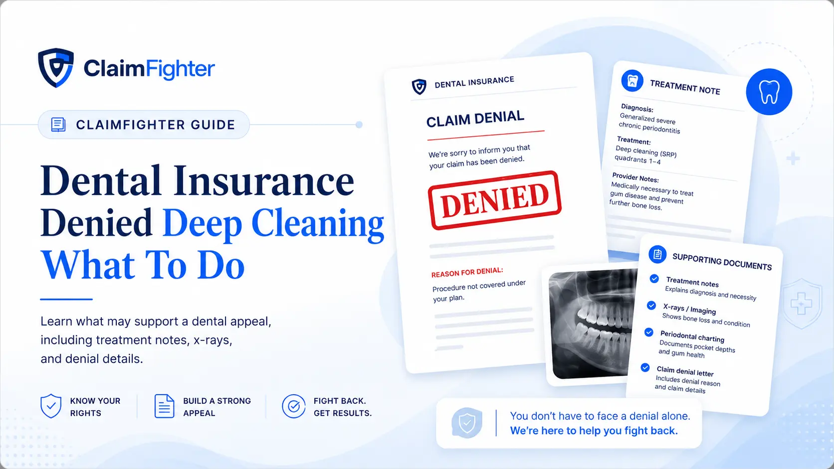 Dental claim with treatment note